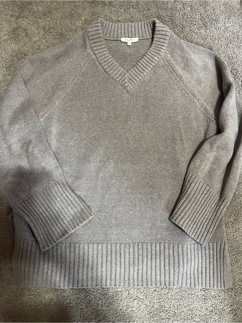 Z supply taupe women’s small vneck sweater small